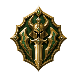 Brasão Guerreiro em prestígio Ouro