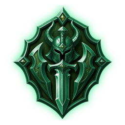 Brasão Guerreiro em prestígio Jade